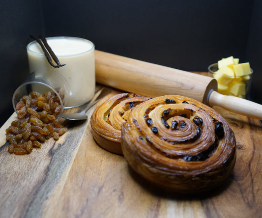 Extra Large Ready to Bake Pain Au Raisin x 100